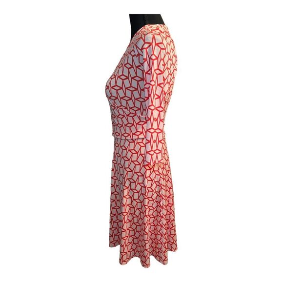 Stitch Fix 41 Hawthorn Wrap Dress | Fall Closet Refresh | Geometric Print - Picture 4 of 11